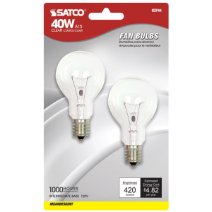 CEILING FAN BULB 40w CD/2- CLEAR
