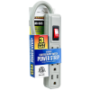 POWER STRIP-3/PLUG-PLASTIC- NO SURGE