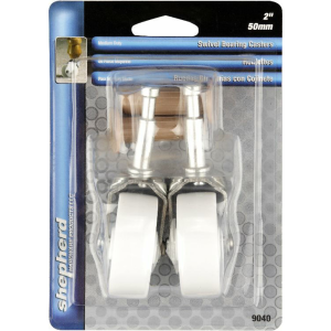 CASTER-STEM-LIGHT DUTY- WHITE 2″ – 60 lb