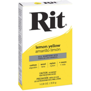 RIT POWDER DYE – 1-1/8 oz – LEMON YELLOW ( # 83011