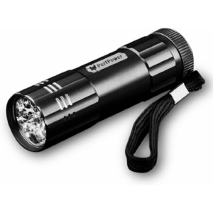 FLASHLIGHT-9-COB INCLUDES-3/AA BLACK